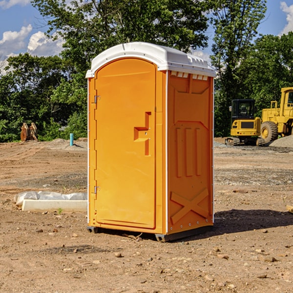 how often are the porta potties cleaned and serviced during a rental period in Hudson KS